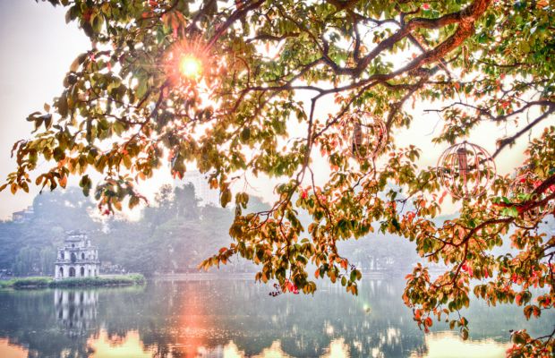 Hoan Kiem Lake in autumn